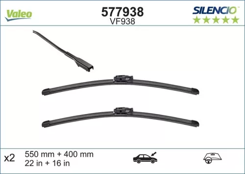 Wiper Blade VALEO 577938)
