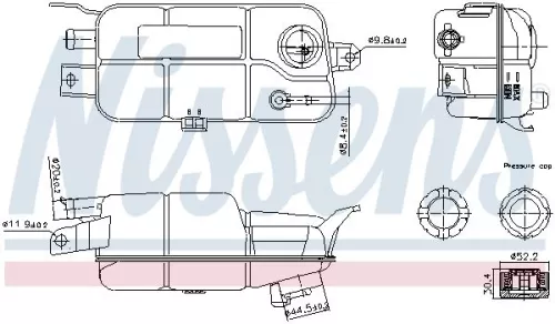 Expansion Tank, coolant NISSENS 996359)