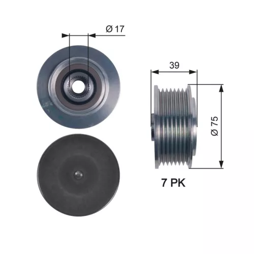 Alternator Freewheel Clutch GATES OAP7119)