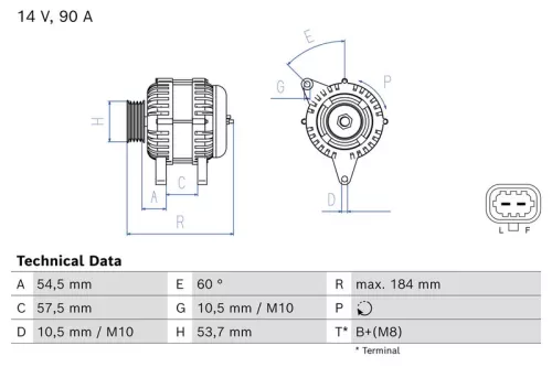 Generator BOSCH 0 986 083 810)