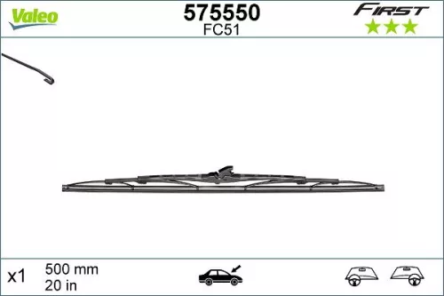 Wiper Blade VALEO 575550)