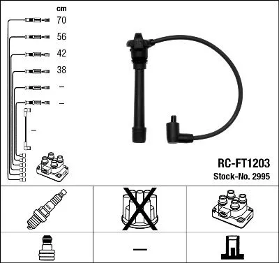 Ignition Cable Kit NGK 2995)