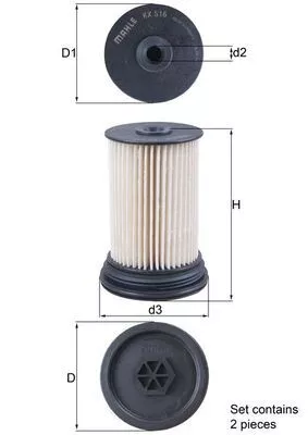 Fuel Filter KNECHT KX 516/S)