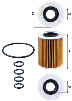 Ölfilter KNECHT OX 437D)