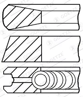 Piston Ring Kit GOETZE ENGINE 08-743400-00)