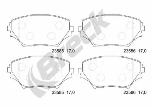 Brake Pad Set, disc brake BRECK 23585 00 701 00)