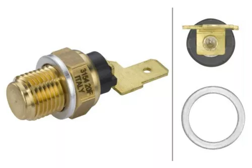 Sensor, oil temperature HELLA 6PT 009 107-691)