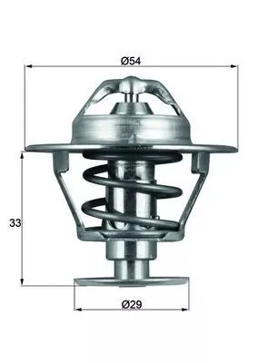 Thermostat, coolant MAHLE TX 86 76D)
