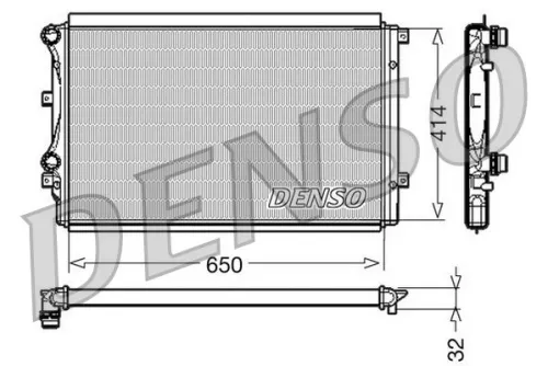 Radiator, engine cooling DENSO DRM32015)