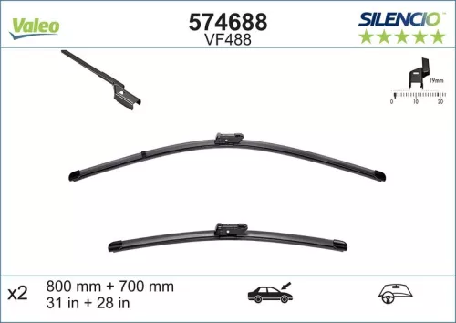 Wiper Blade VALEO 574688)