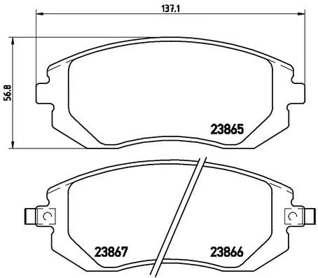 Brake Pad Set, disc brake BREMBO P 78 013X)