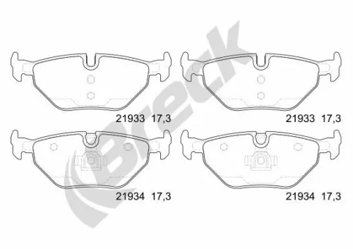 Brake Pad Set, disc brake BRECK 21934 00 704 00)