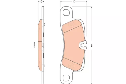Brake Pad Set, disc brake TRW GDB1839)