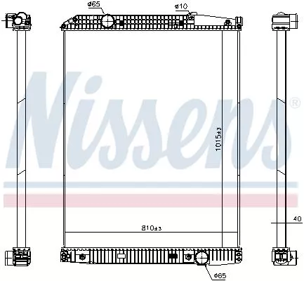 Radiator, engine cooling NISSENS 627910)