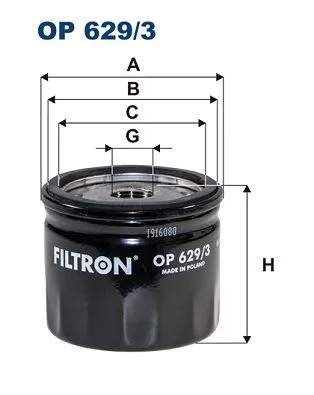 Ölfilter FILTRON OP 629/3)
