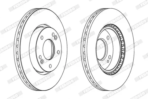 Brake Disc FERODO DDF1619C)