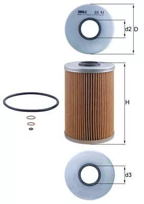 Ölfilter KNECHT OX 41D)