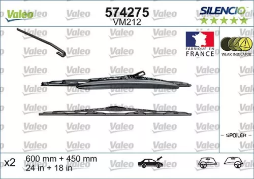Wiper Blade VALEO 574275)