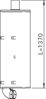 Mittel-/Endschalldämpfer DINEX 50473)