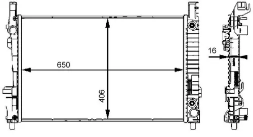 Radiator, engine cooling MAHLE CR 661 000S)