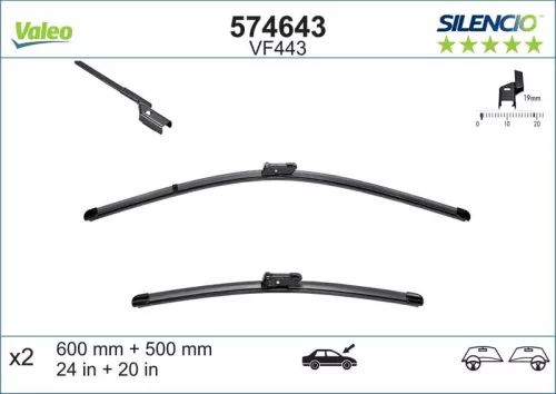 Wiper Blade VALEO 574643)