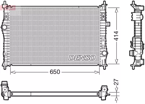 Radiator, engine cooling DENSO DRM21104)