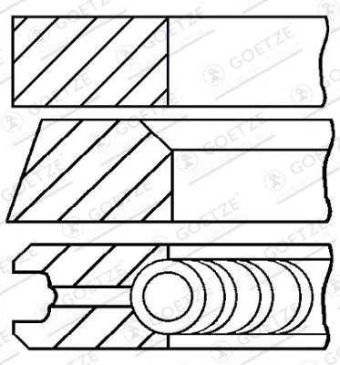 Piston Ring Kit GOETZE ENGINE 08-433400-00)