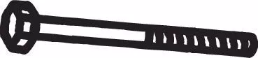 Bolt, exhaust system BOSAL 258-891)