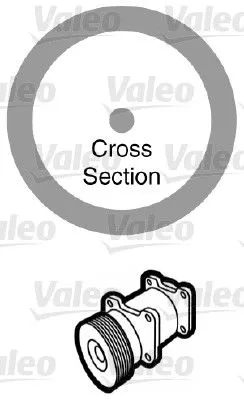 Gasket, coolant pipe VALEO 509173)