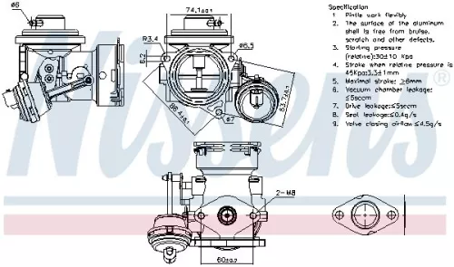 EGR Valve NISSENS 98299)