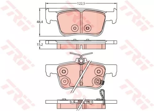 Brake Pad Set, disc brake TRW GDB2252)