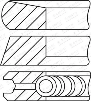 Piston Ring Kit GOETZE ENGINE 08-435200-00)