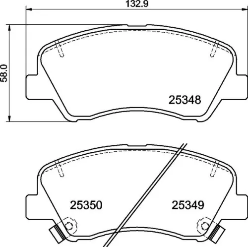 Brake Pad Set, disc brake BREMBO P 30 122)