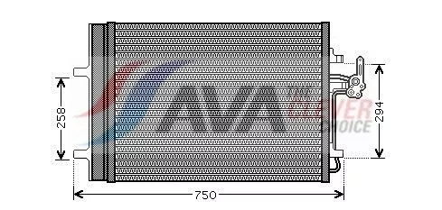 Condenser, air conditioning AVA QUALITY COOLING FDA5427D)