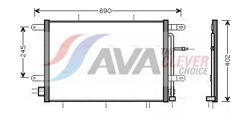 Condenser, air conditioning AVA QUALITY COOLING AI5239)