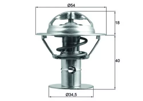 Thermostat, coolant MAHLE TX 180 86D)