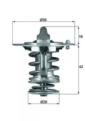Thermostat, coolant MAHLE TX 83 76D)