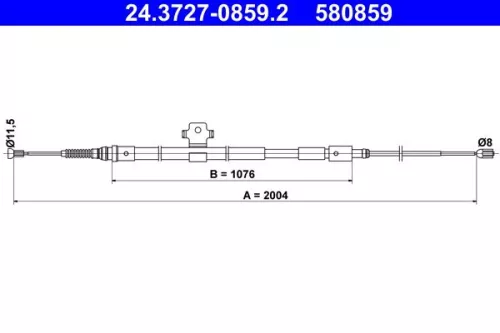 Cable Pull, parking brake ATE 24.3727-0859.2)