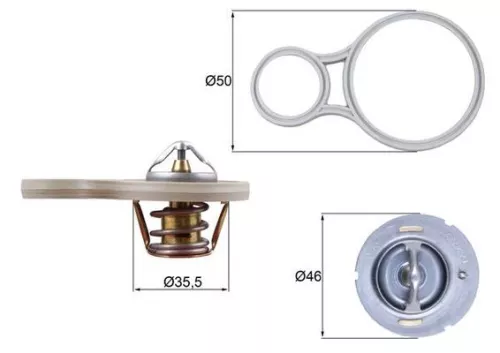 Thermostat, coolant MAHLE TX 255 91)