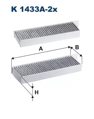 Filter, cabin air FILTRON K 1433A-2x)