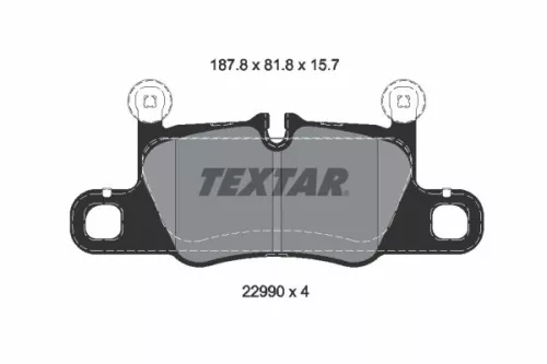 Brake Pad Set, disc brake TEXTAR 2299001)