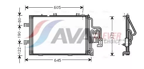 Condenser, air conditioning AVA QUALITY COOLING OLA5307)
