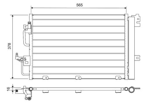Condenser, air conditioning VALEO 812704)