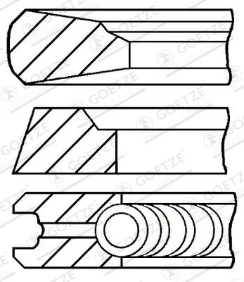 Piston Ring Kit GOETZE ENGINE 08-143600-00)