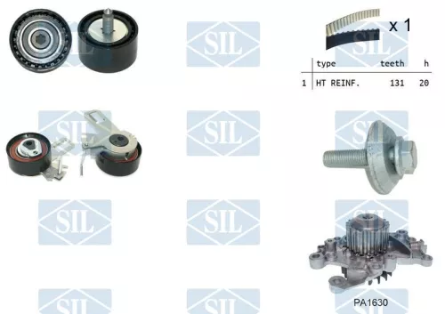 Water Pump & Timing Belt Kit Saleri SIL K1PA1630)