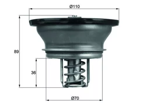 Thermostat, coolant MAHLE THD 3 76)