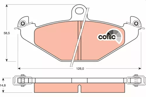 Brake Pad Set, disc brake TRW GDB1041)