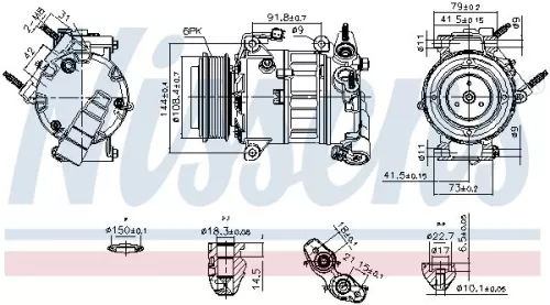 Compressor, air conditioning NISSENS 890589)