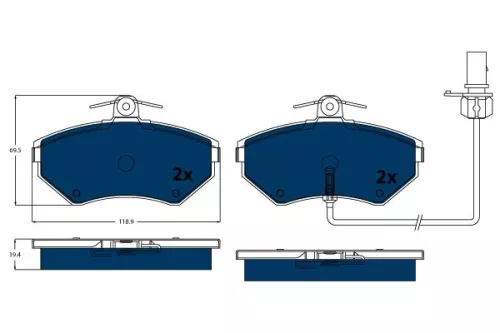 Brake Pad Set, disc brake TRW GDB1366BTE)