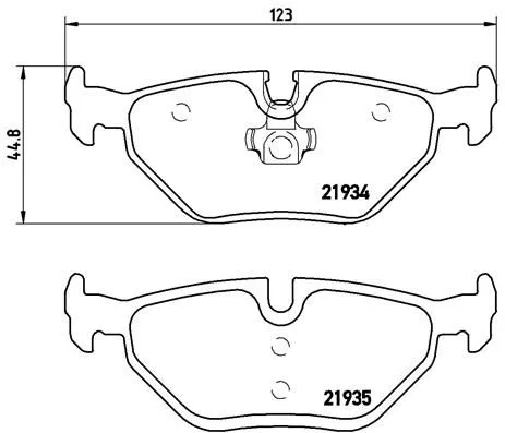 Brake Pad Set, disc brake BREMBO P 71 006)